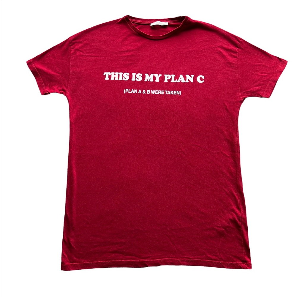 Red Zara shirt